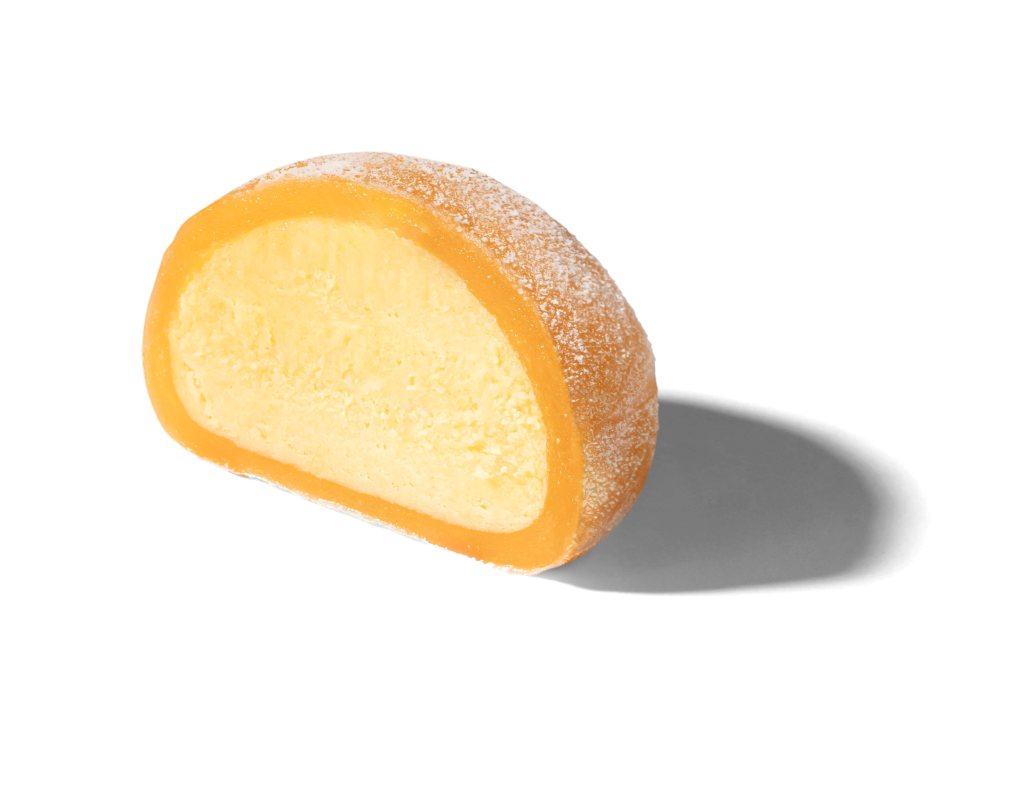 Angeschnittener Mochi Passionsfrucht